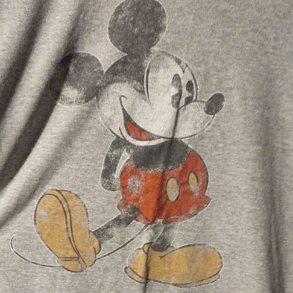 Disney Gray Mickey Mouse Short Sleeve Tee